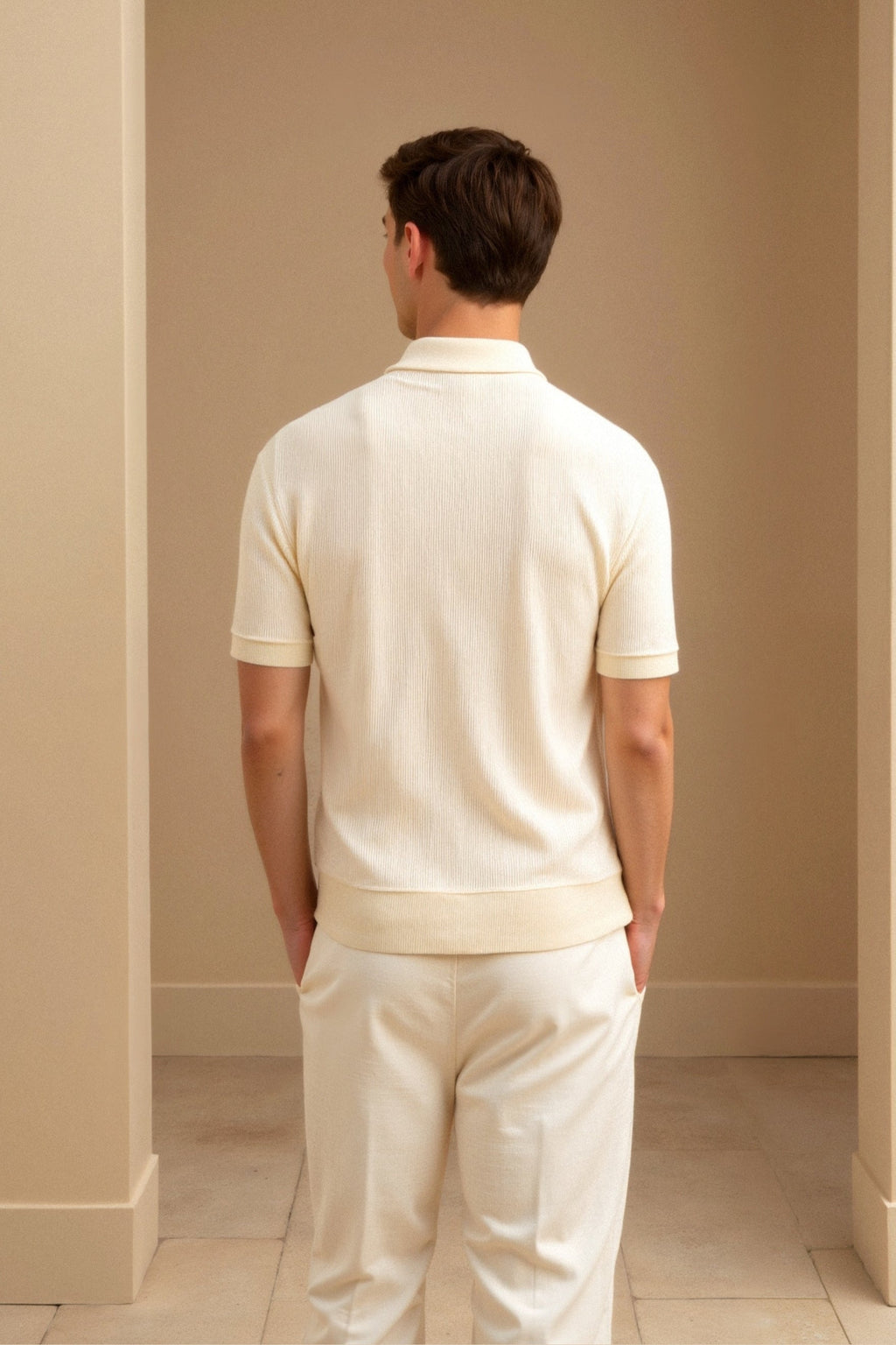 NOBA Woolen Structure Polo T-Shirt